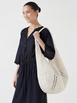 HUSH Raffia Tote Bag - view 2, Off White