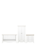 CuddleCo Clara Cotbed, Double Wardrobe and 3-Drawer Changing Table Dresser
