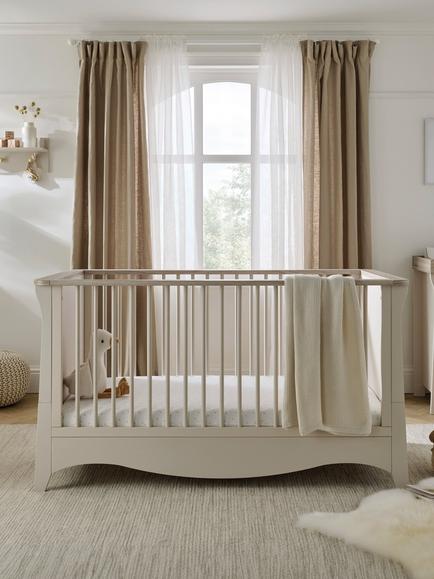 CuddleCo Clara Cotbed - view 2, Cashmere/Ash