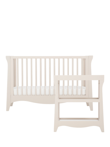 CuddleCo Clara Mini Cotbed and Mini Changing Table, Cashmere, Cashmere