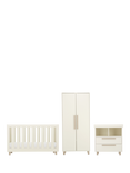 CuddleCo Harper Cotbed, Double Wardrobe and Changing Table Dresser, White