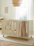 CuddleCo Harper Cot Bed, Cream / Ash