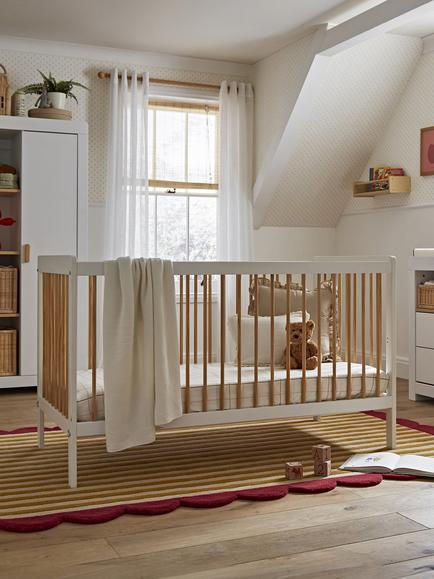 CuddleCo Nola Cotbed, White/Natural - view 2, White/Natural