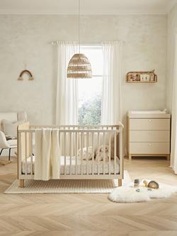 CuddleCo Remi Cotbed and Changing Table Dresser - view 2, Oak/Cashmere