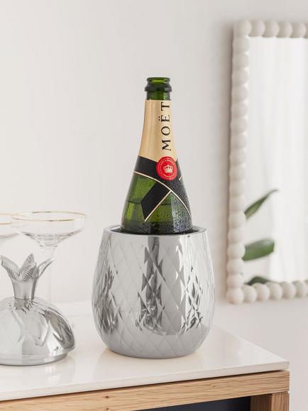 Uberstar Stainless Steel Pineapple Ice Bucket - view 2, Silver