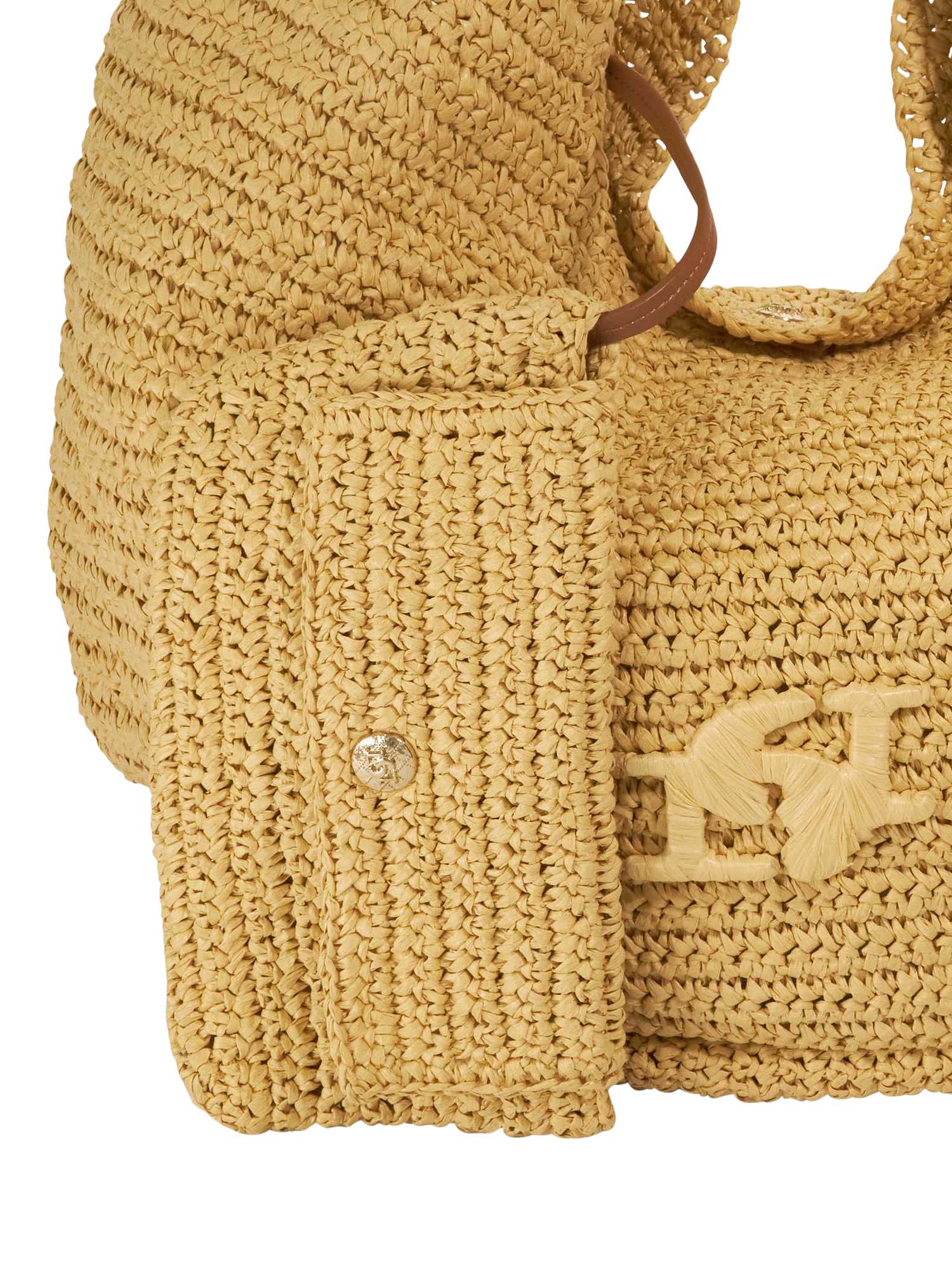 Product image 5 of 5, which shows Dune London Woven Raffia Shoulder Bag, Natural