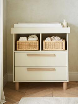 CuddleCo Harper Changing Table Dresser, Cream / Ash - view 2, Cream / Ash