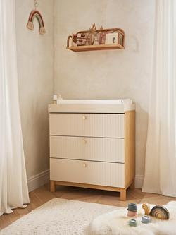 CuddleCo Remi Changing Table Dresser - view 2, Oak/Cashmere