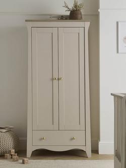 CuddleCo Clara Double Wardrobe - view 2, Cashmere/Ash