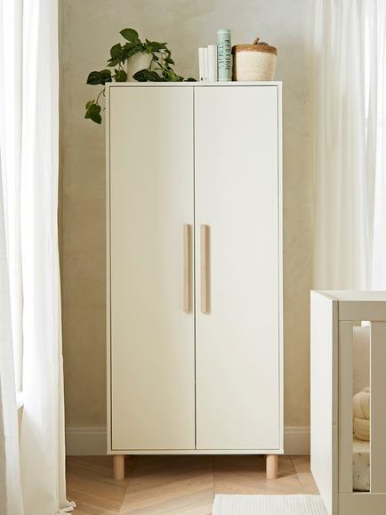 CuddleCo Harper Double Wardrobe, Cream / Ash - view 2, Cream / Ash