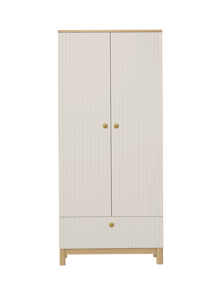 CuddleCo Remi Double Wardrobe, Oak/Cashmere