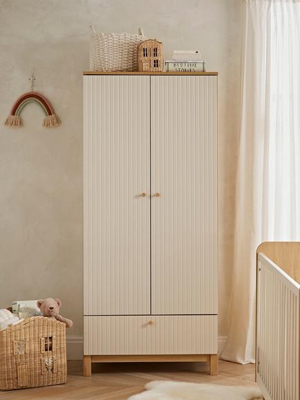 CuddleCo Remi Double Wardrobe - view 2, Oak/Cashmere