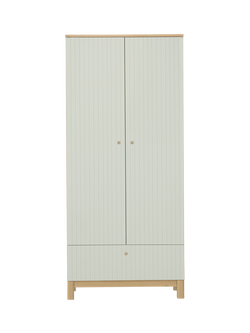 CuddleCo Remi Double Wardrobe, Oak/Green