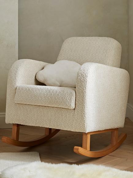 CuddleCo Etta Nursing Chair - view 2, Boucle Mushroom