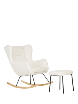 CuddleCo Marley Nursing Chair and Footstool, Off White