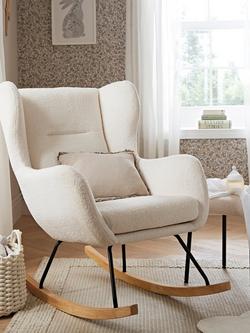 CuddleCo Marley Nursing Chair and Footstool - view 2, Off White