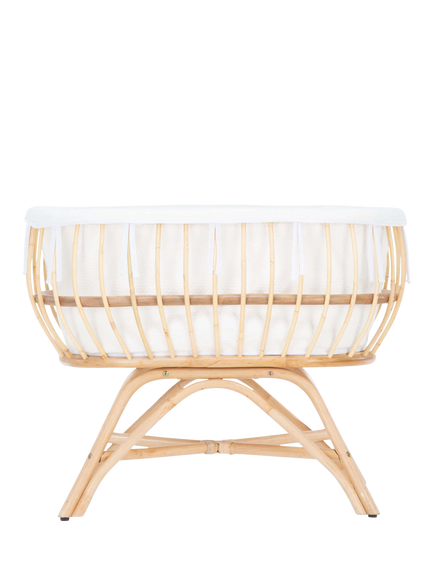 CuddleCo Aria Rattan Crib, Natural, Natural