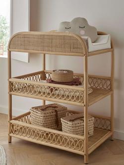 CuddleCo Aria Rattan Changing Table, Natural - view 2, Natural
