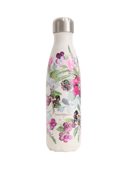 Chilly's x Emma Bridgewater Insulated Leak-Proof Drinks Bottle, 500ml, Winter Flower, Winter Flower