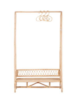 CuddleCo Aria Rattan Clothes Rail, Natural