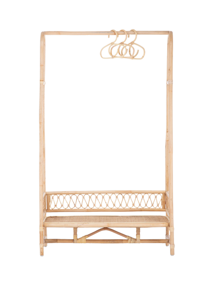 CuddleCo Aria Rattan Clothes Rail, Natural