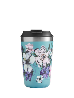 Chilly's Series 2 Double Wall Insulated Travel Coffee Cup, 340ml, Feathered Florals, Feathered Florals