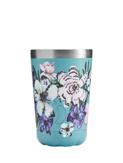 Chilly's Series 2 Double Wall Insulated Travel Coffee Cup, 340ml, Feathered Florals - view 2, Feathered Florals