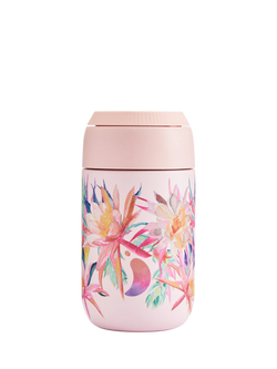 Chilly's Series 2 Double Wall Insulated Travel Coffee Cup, 340ml, Cactus Flower, Pink
