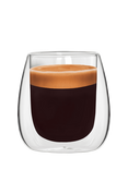 Bialetti Verona Double Walled Espresso Coffee Glasses, Set of 2, 80ml, Clear