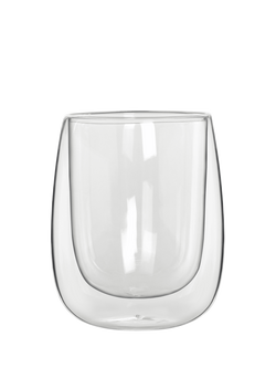 Bialetti Verona Double Walled Coffee Glasses, Set of 2, 250ml, Clear, Clear