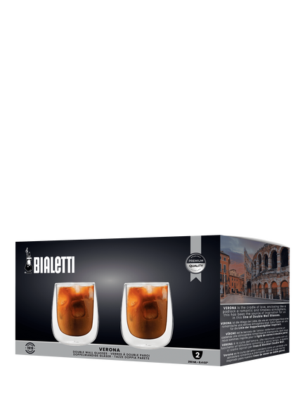 Bialetti Verona Double Walled Coffee Glasses, Set of 2, 250ml, Clear - view 2, Clear
