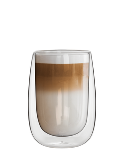 Bialetti Verona Double Walled Coffee Glasses, Set of 2, 450ml, Clear, Clear