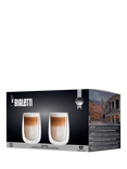 Bialetti Verona Double Walled Coffee Glasses, Set of 2, 450ml, Clear