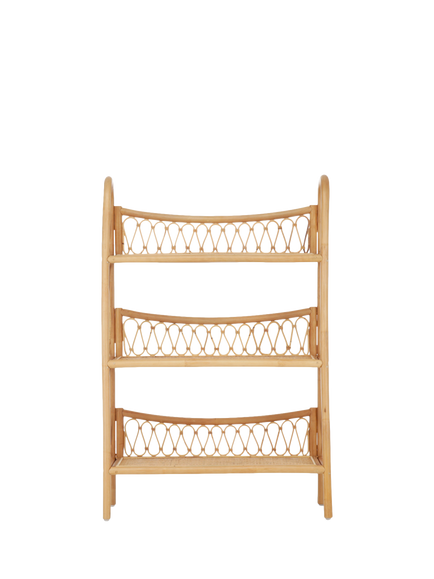 CuddleCo Aria 3-Tier Rattan Shelving Unit, Natural, Natural