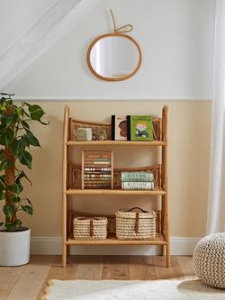 CuddleCo Aria 3-Tier Rattan Shelving Unit, Natural - view 2, Natural