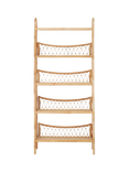 CuddleCo Aria 5-Tier Rattan Shelving Unit, Natural