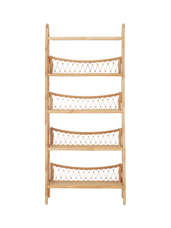 CuddleCo Aria 5-Tier Rattan Shelving Unit, Natural, Natural