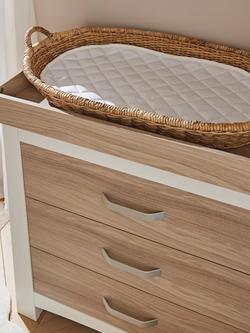 CuddleCo Musa Rattan Changing Basket and Liner, Natural - view 2, Natural