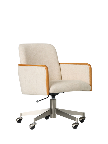 West Elm Show Wood Swivel Office Chair, Sand, Sand