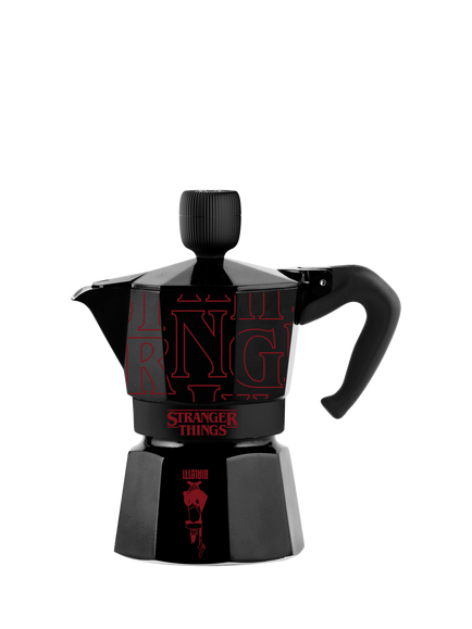 Bialetti Stranger Things Moka Express Hob Espresso Coffee Maker, Black/Red, Black/Red