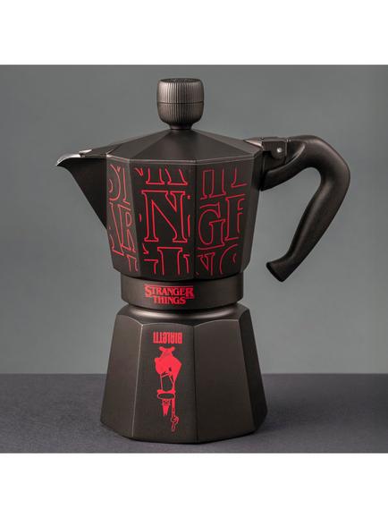 Bialetti Stranger Things Moka Express Hob Espresso Coffee Maker, Black/Red - view 2, Black/Red