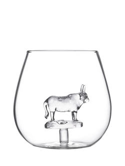 Bar Bespoke Highland Cow in a Glass, 500ml, Clear, Clear