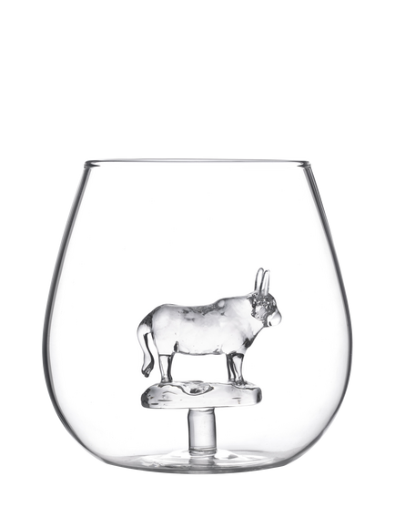 Bar Bespoke Highland Cow in a Glass, 500ml, Clear, Clear