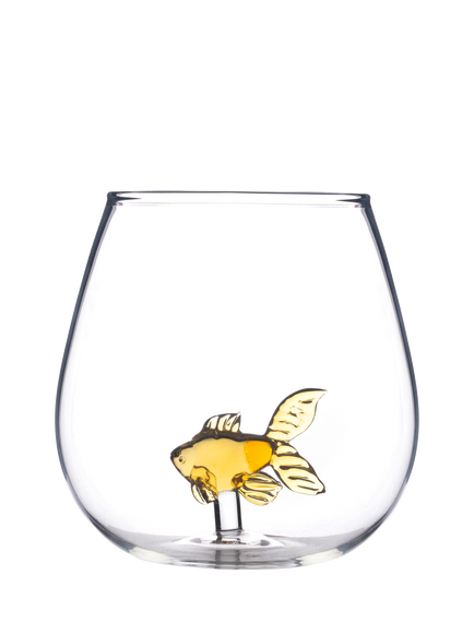 Bar Bespoke Goldfish in a Glass, 500ml, Clear, Clear
