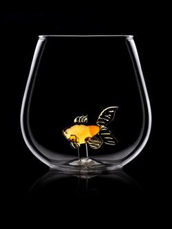 Bar Bespoke Goldfish in a Glass, 500ml, Clear - view 2, Clear