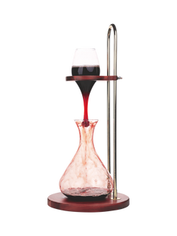 Bar Originale Deluxe Wine Aerating Tower Set with Crystal Decanter, 1.5L, Clear, Clear