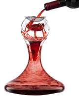 Le Creuset WA142 Decanter Con Aeratore Per Vino – Versatore A Fontana In Plastica Nera, Per Aerazione Immediata