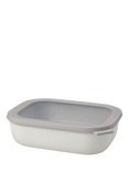 Mepal Cirqula Large Rectangular Food Storage Bowl, 2L, Nordic White