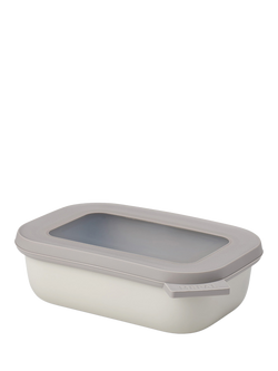 Mepal Cirqula Rectangular Food Storage Bowl, 500ml, Nordic White