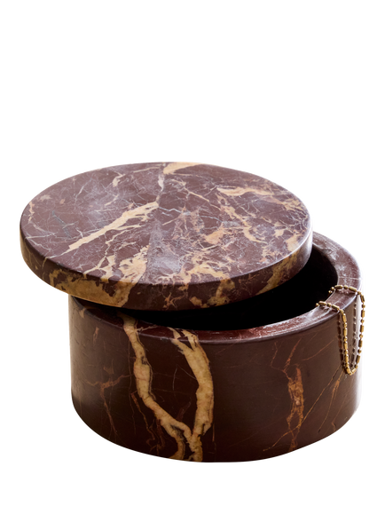 West Elm Exotic Marble Storage Box, Red, Red